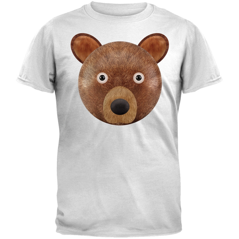 Cute Teddy Bear Head T-Shirt Men's T-Shirts Old Glory   