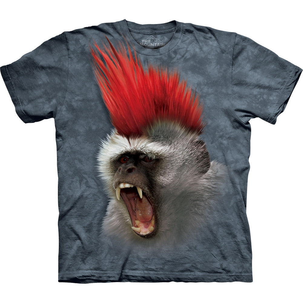 Monkey With a Punky Mohawk Kids T-Shirt Youth T-Shirts The Mountain   