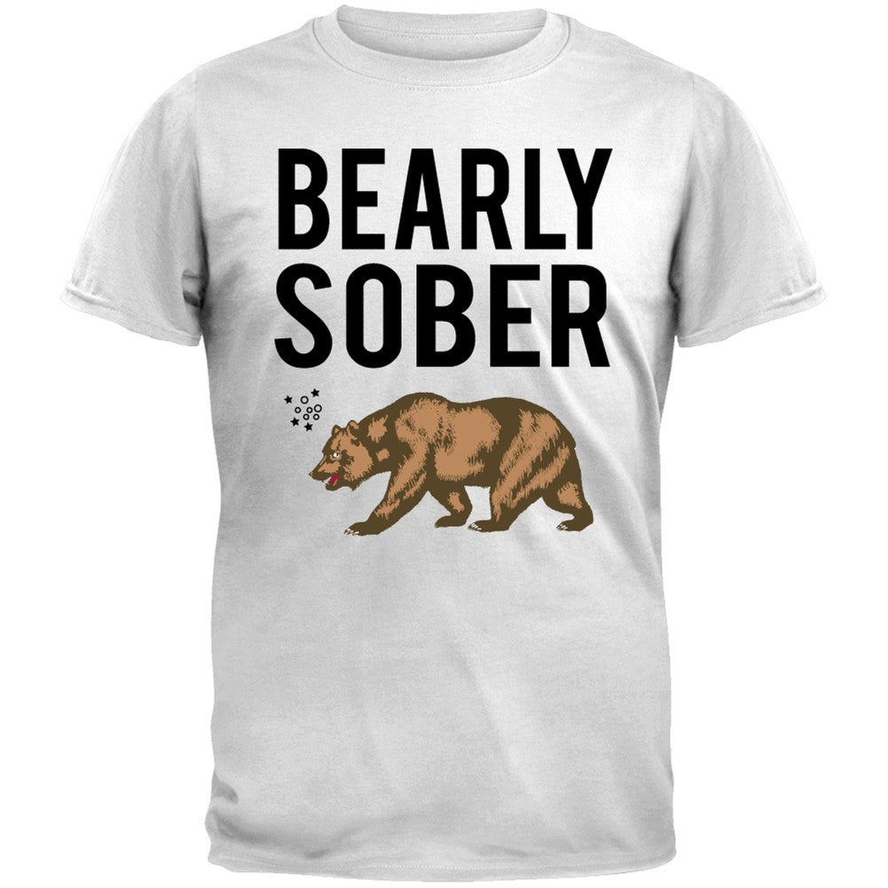 Bearly Sober Bear Black T-Shirt Men's T-Shirts Old Glory   