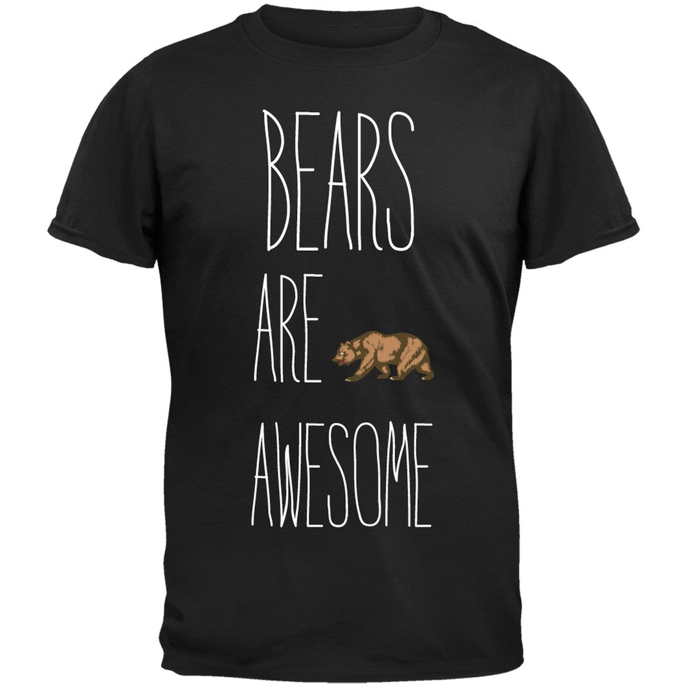 Bears are Awesome Black T-Shirt Men's T-Shirts Old Glory   