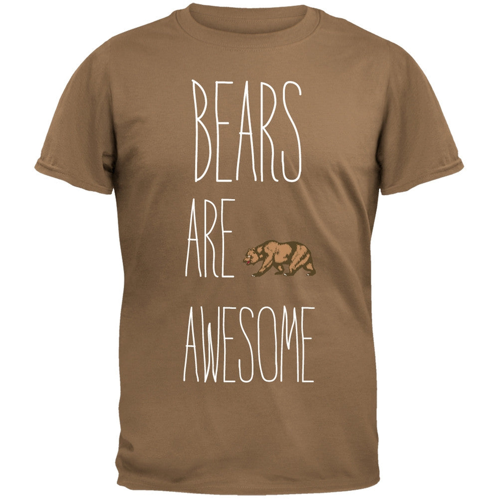 Bears are Awesome Black T-Shirt Men's T-Shirts Old Glory   