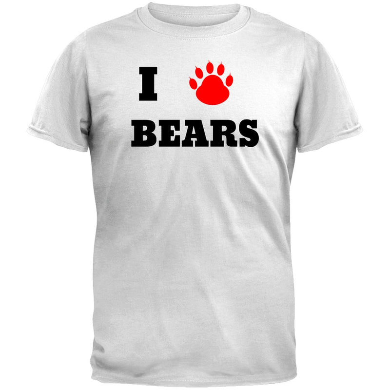 I Love Bears Black T-Shirt Men's T-Shirts Old Glory   