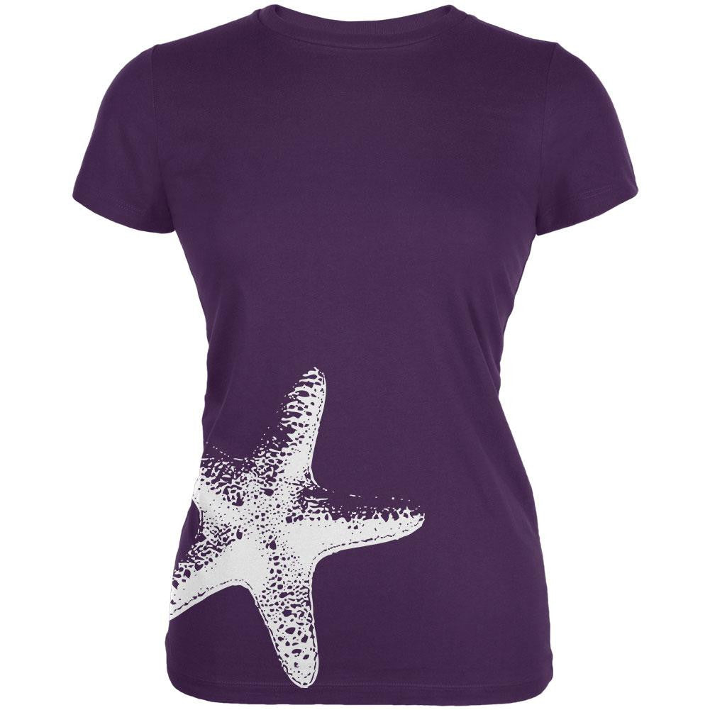 Starfish Juniors Purple T-Shirt Juniors T-Shirts Old Glory   