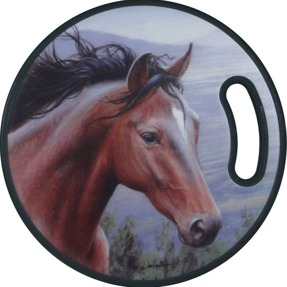 Mustang Round Cutting Board Cutting Board Animalworld   