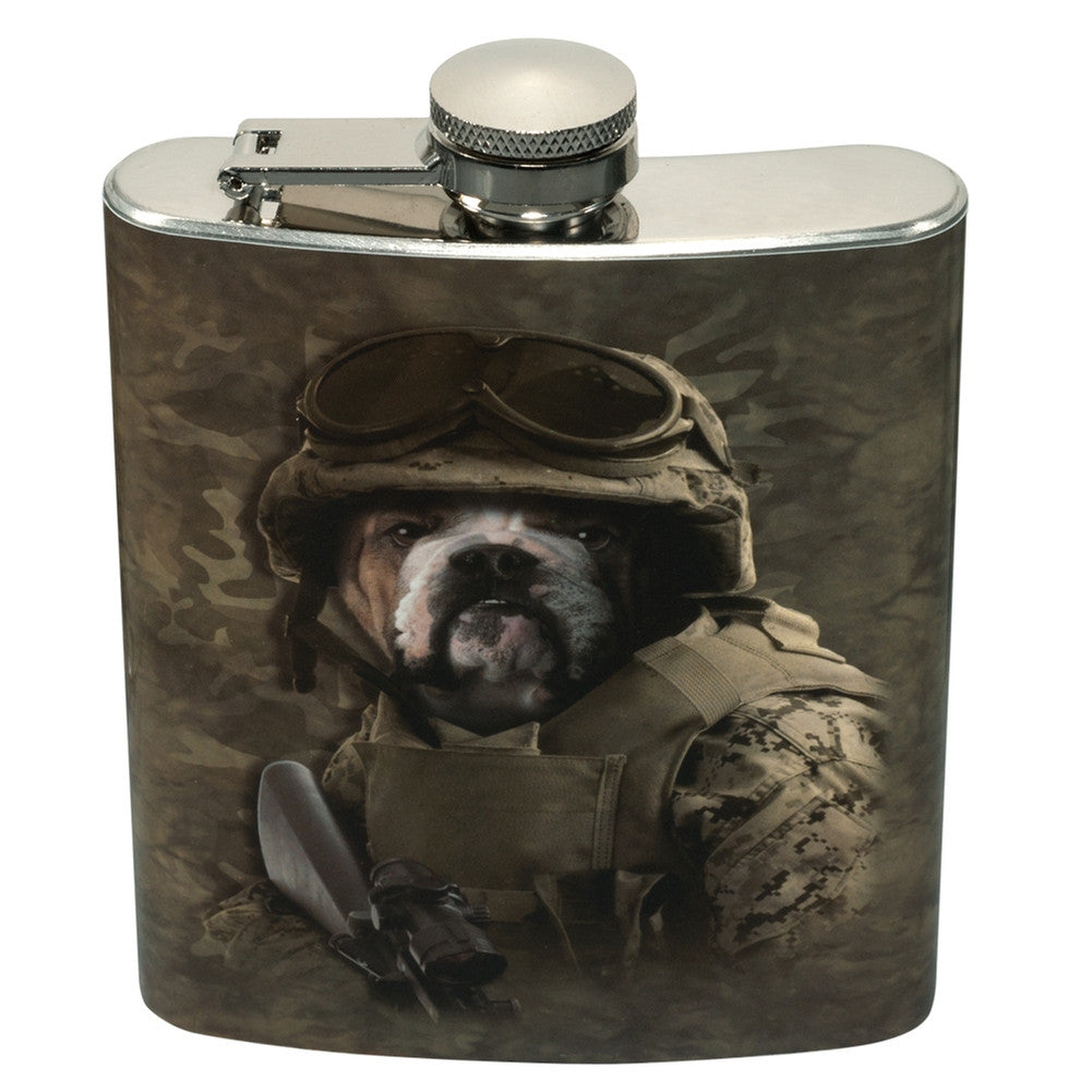 Combat Bulldog Sam Flask Flasks Animalworld   