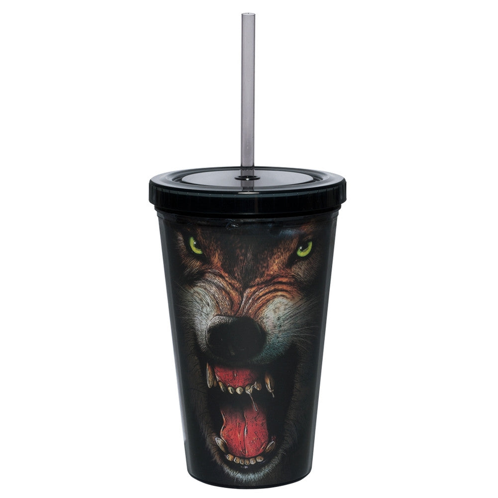 Wolf Growling Tumbler Tumblers Animalworld   