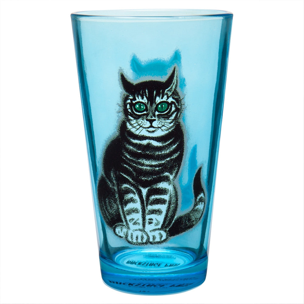 Green Eyed Cat Pint Glass Pint Glasses Old Glory   