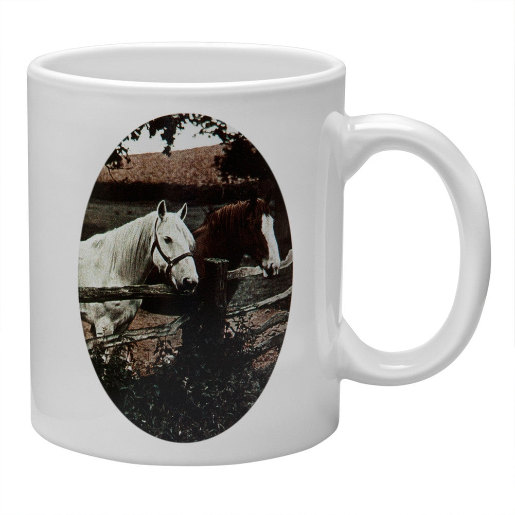 Two Horses Portrait Coffee Mug Mugs Animalworld   