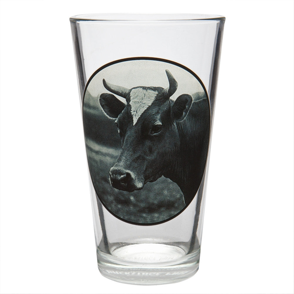 Cow Portrait Pint Glass Pint Glasses Animalworld   