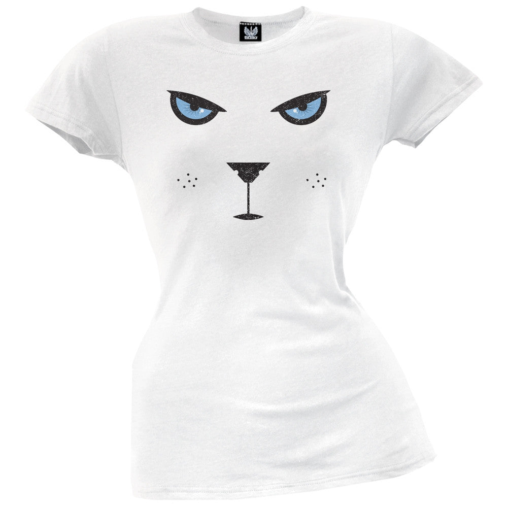 Cat Eyes Short Sleeve White Women's T-Shirt Women's T-Shirts Old Glory   