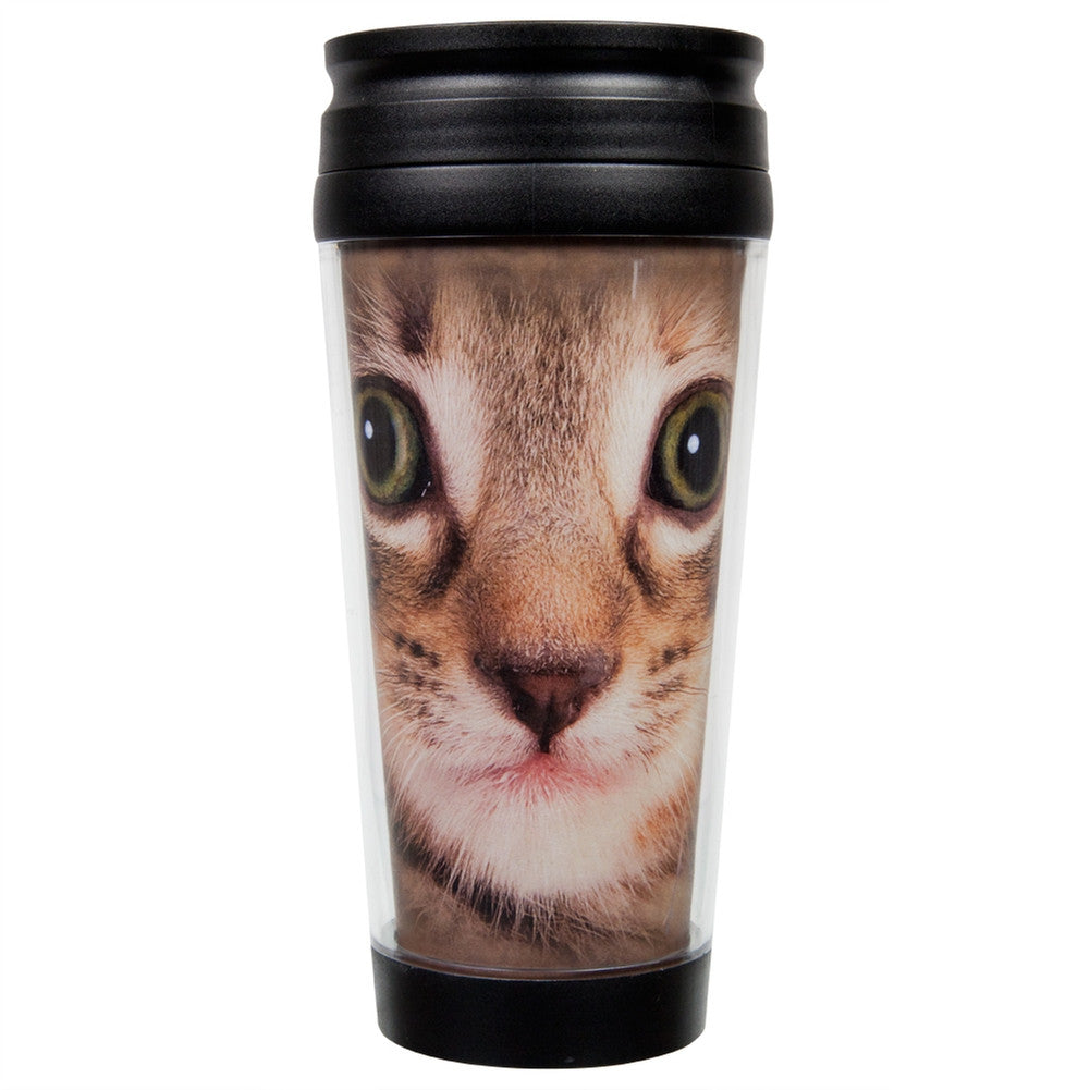 Kitten Face Travel Mug Travel Mugs Animalworld   