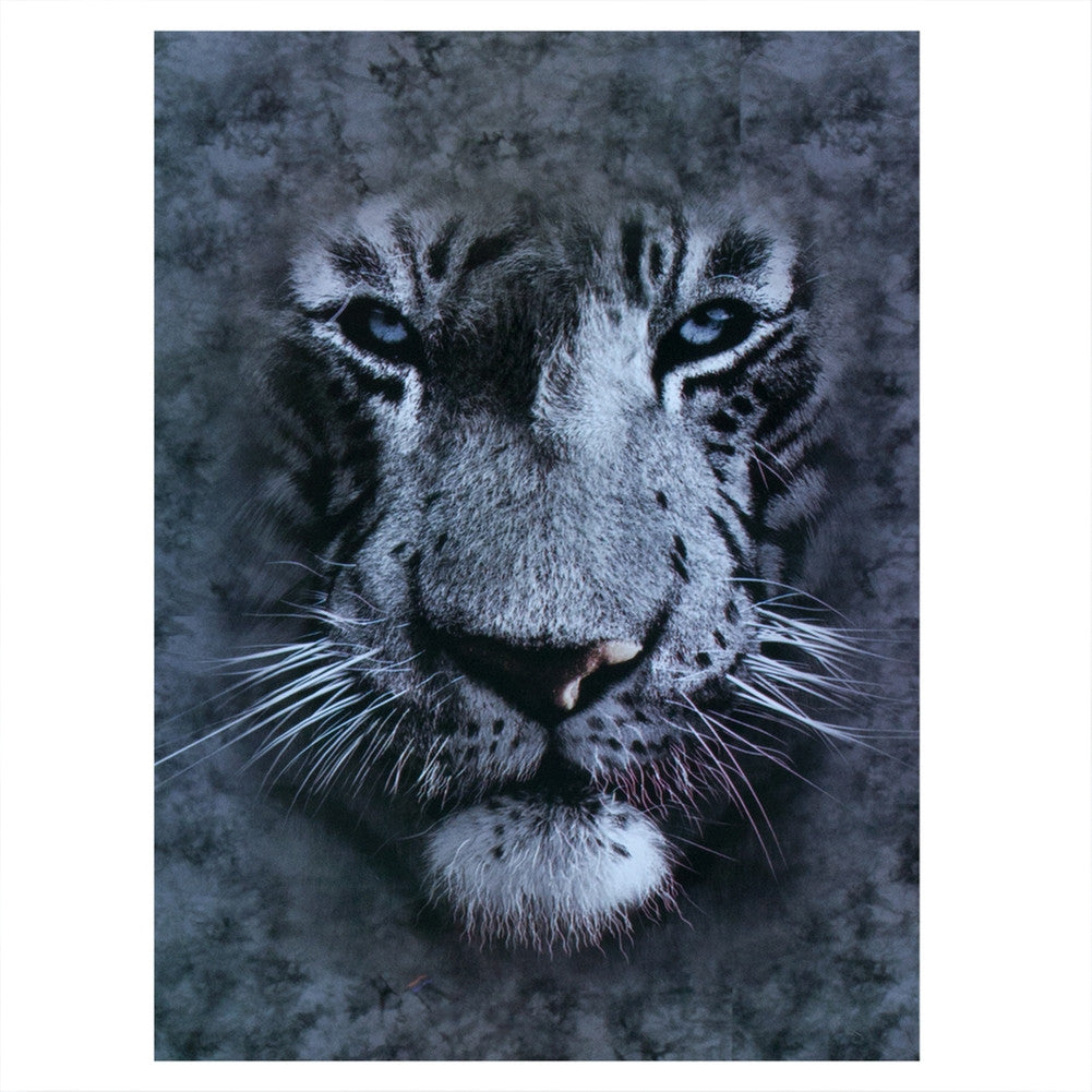 White Tiger Face Fleece Blanket Blankets & Throws Animalworld   