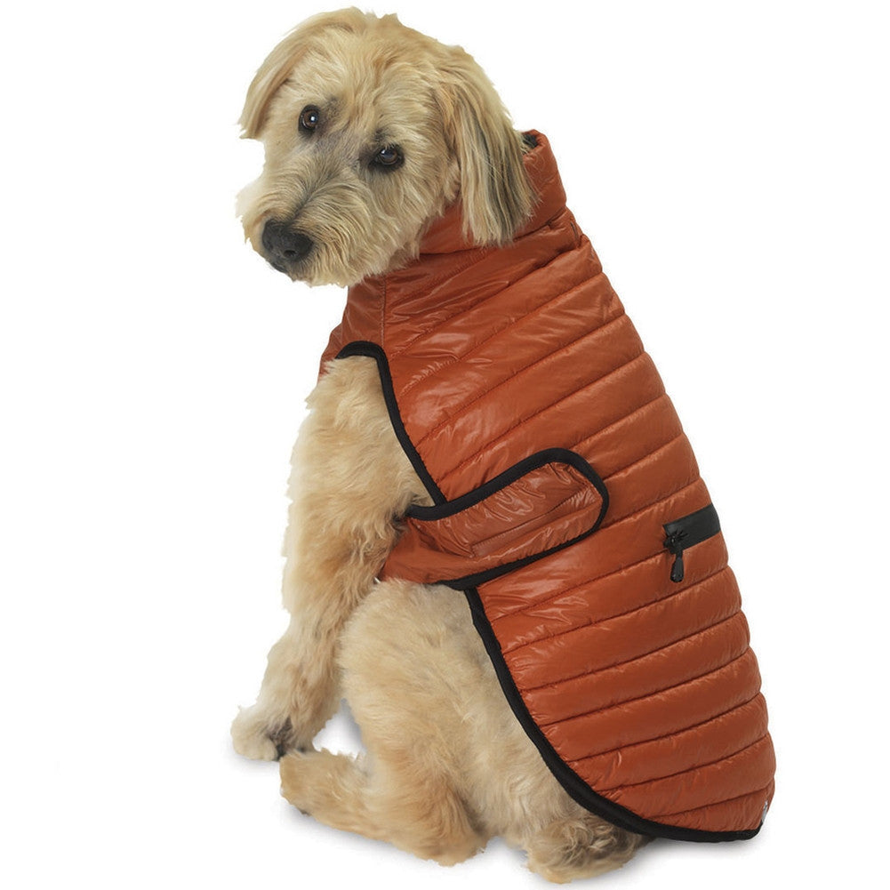 Brunswick Puffer Orange Dog Vest Dog Clothing Petrageous Designs   