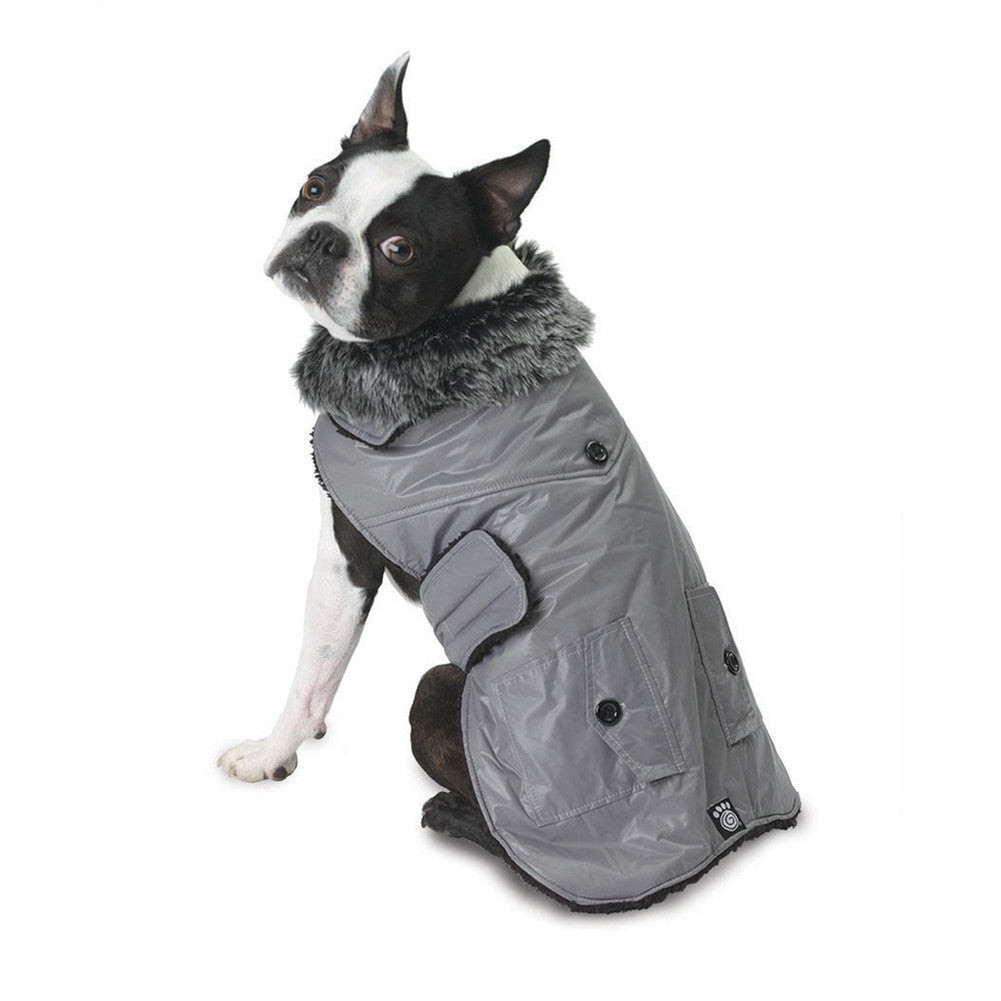 Boston Grey Dog Parka Vest Dog Clothing Petrageous Designs   