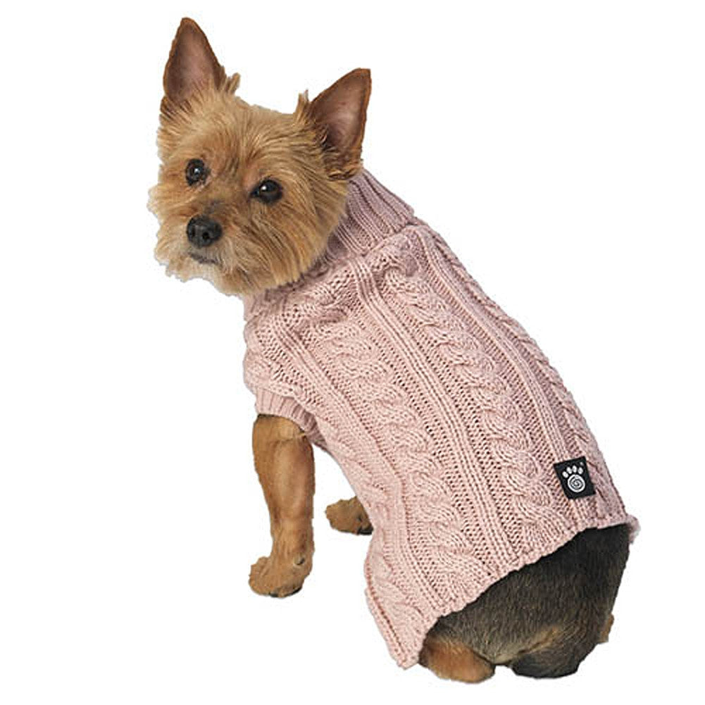 Marley's Rose Cable Dog Sweater Dog Clothing Petrageous Designs   