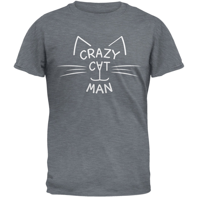 Crazy Cat Man Black T-Shirt Men's T-Shirts Old Glory   