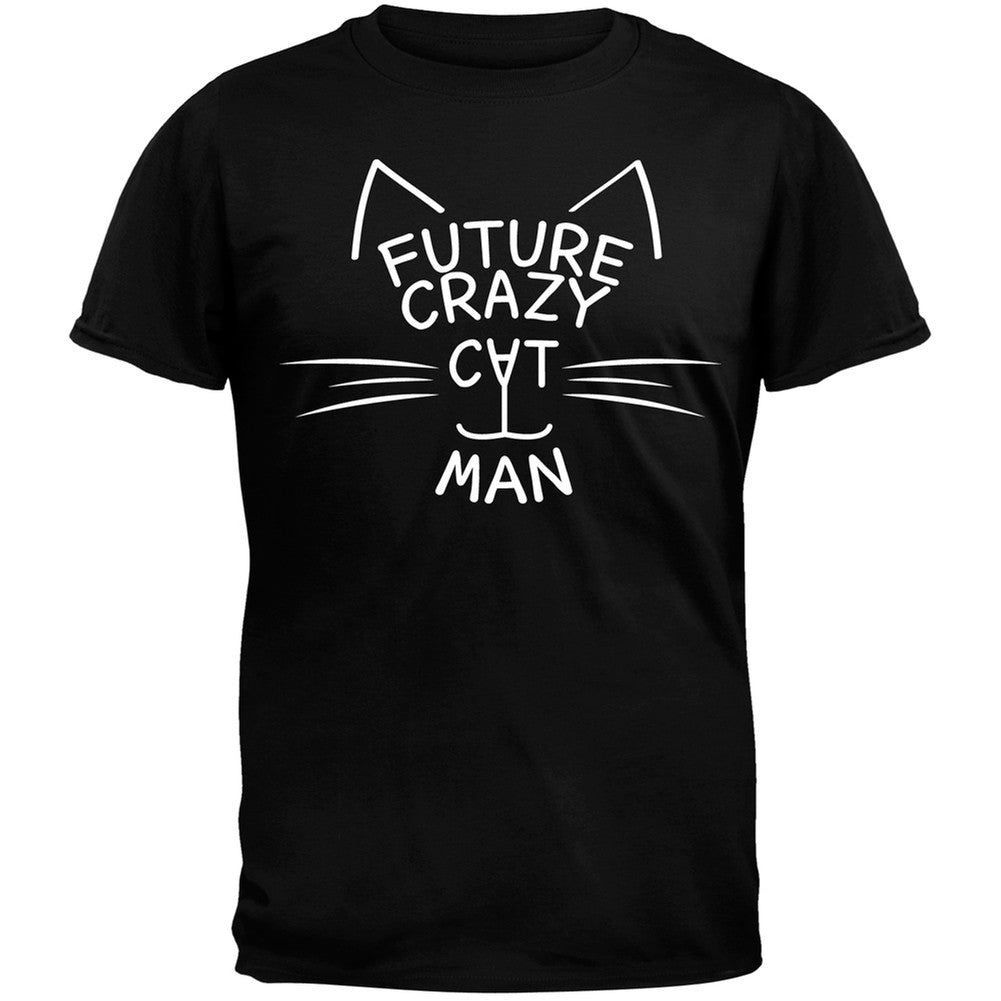 Future Crazy Cat Man Black T-Shirt Men's T-Shirts Old Glory   