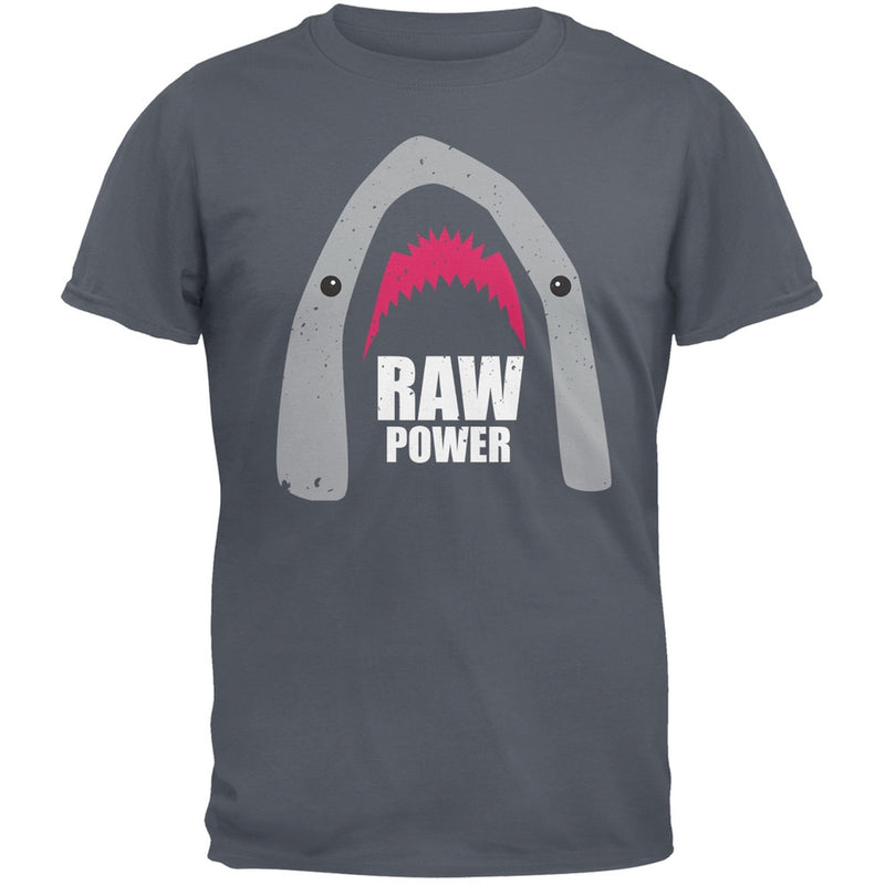 Shark Raw Power Black Adult T-Shirt Men's T-Shirts Old Glory   