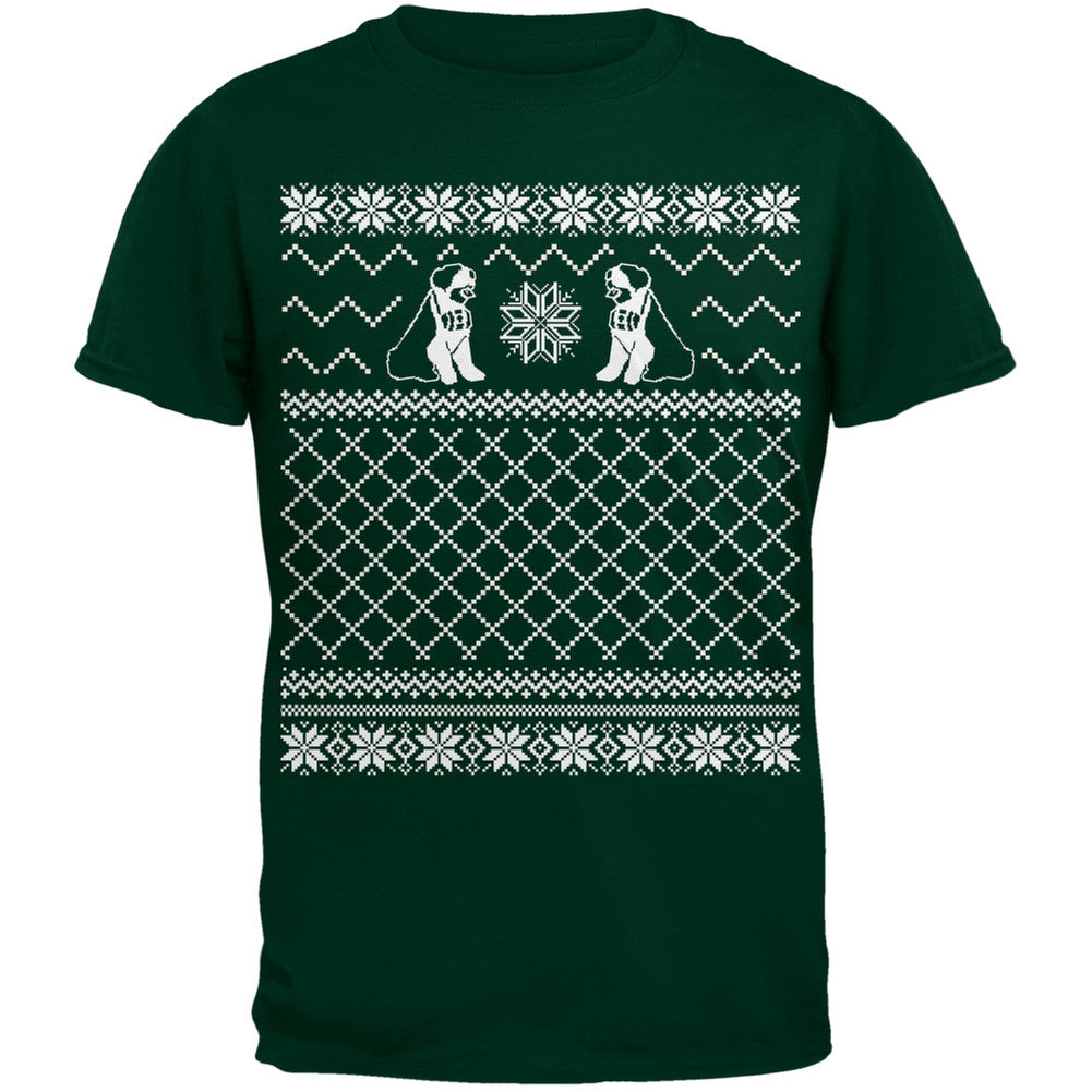 Saint Bernard Ugly Christmas Sweater Green T-Shirt Men's T-Shirts Old Glory   