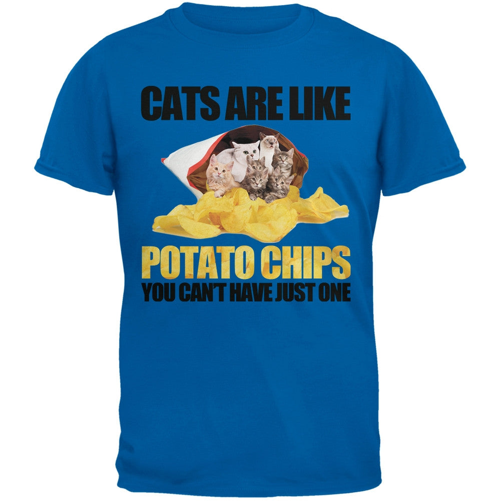 Cats Are Like Potato Chips Red T-Shirt Men's T-Shirts Old Glory   