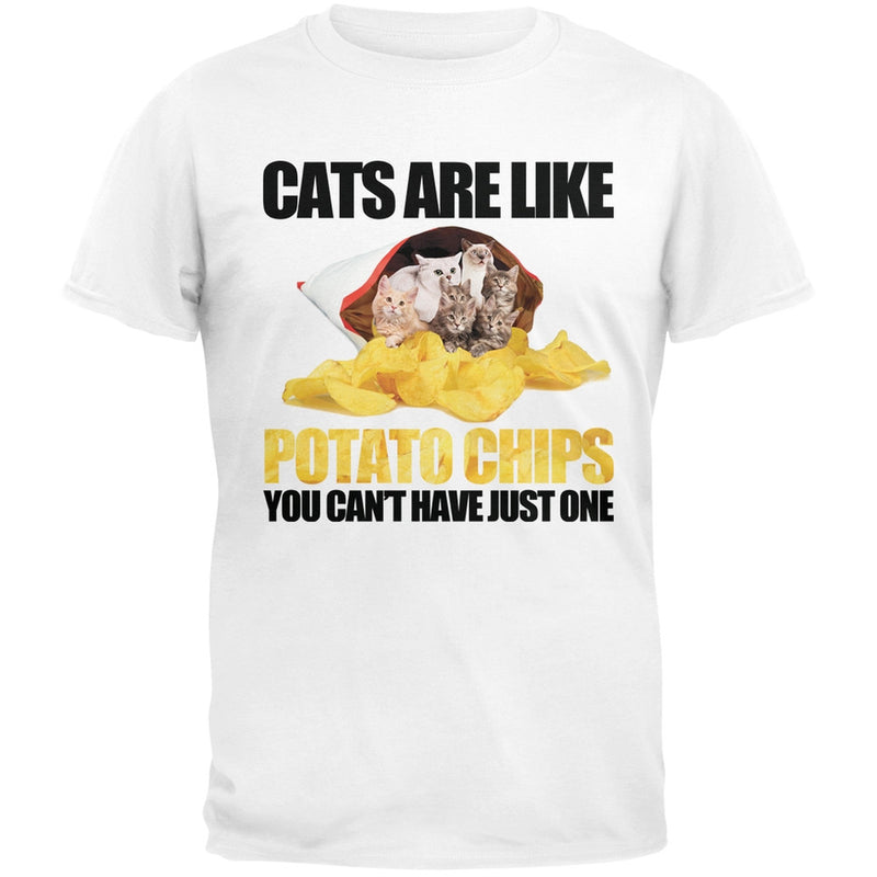 Cats Are Like Potato Chips Red T-Shirt Men's T-Shirts Old Glory   