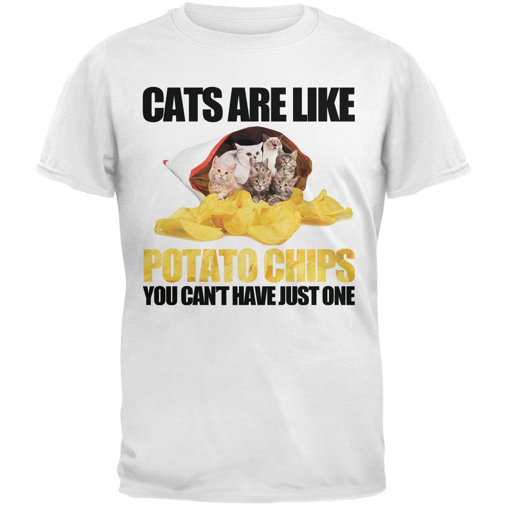 Cats Are Like Potato Chips Youth Green T-Shirt Youth T-Shirts Old Glory   