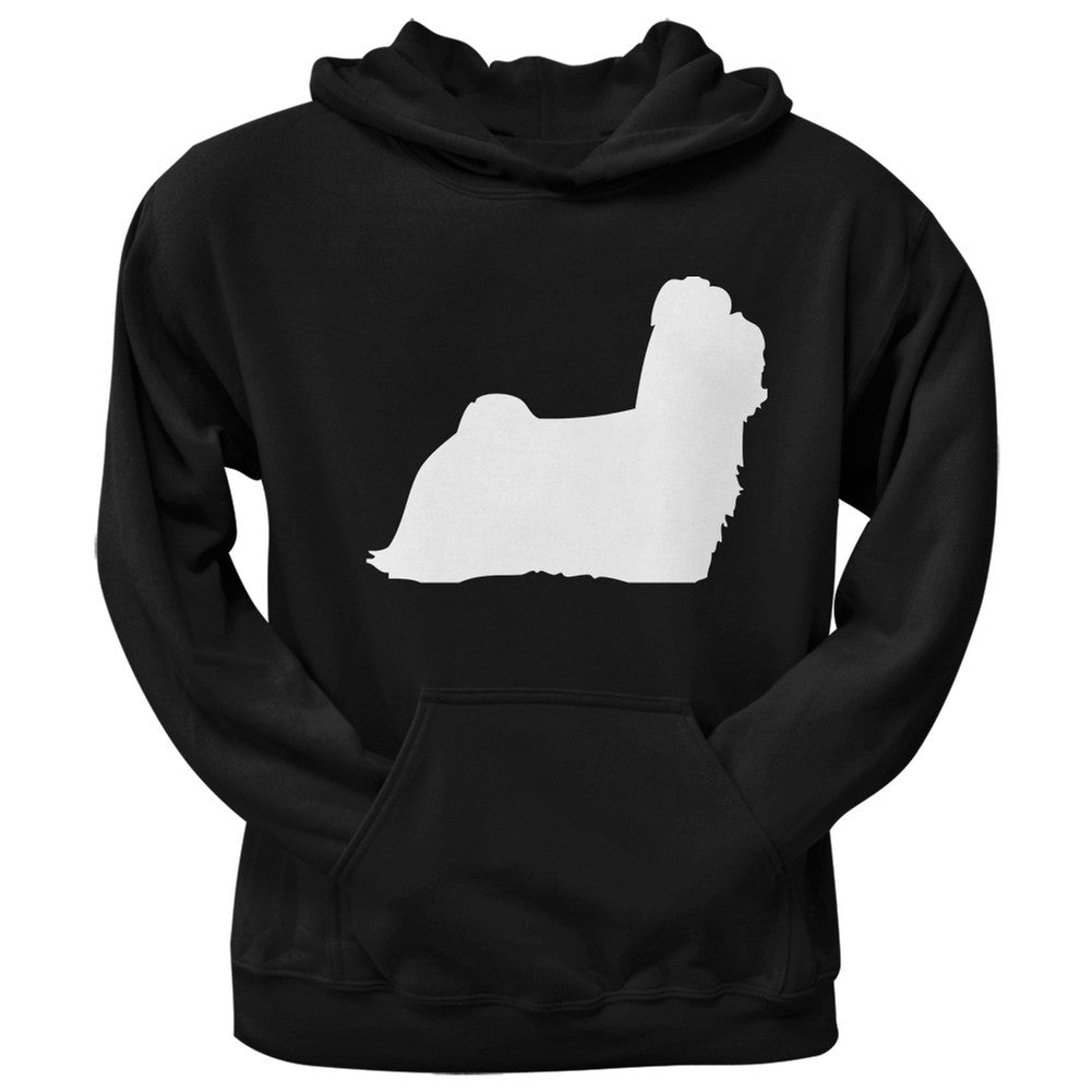 Maltese Silhouette Black Adult Hoodie Sweatshirts Old Glory   