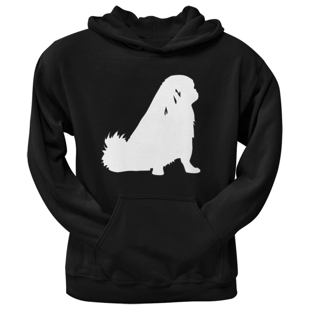 Pekingese Silhouette Black Adult Hoodie Sweatshirts Old Glory   