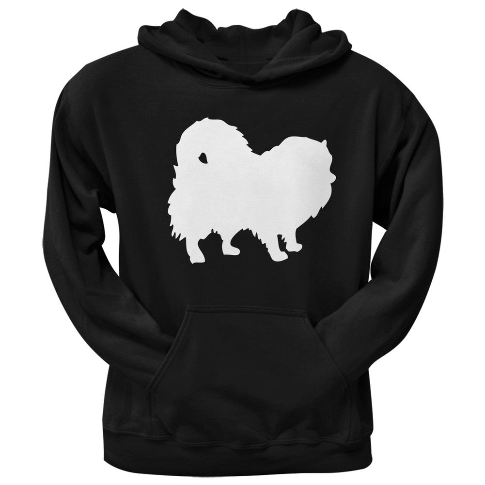 Pomeranian Silhouette Black Adult Hoodie Sweatshirts Old Glory   