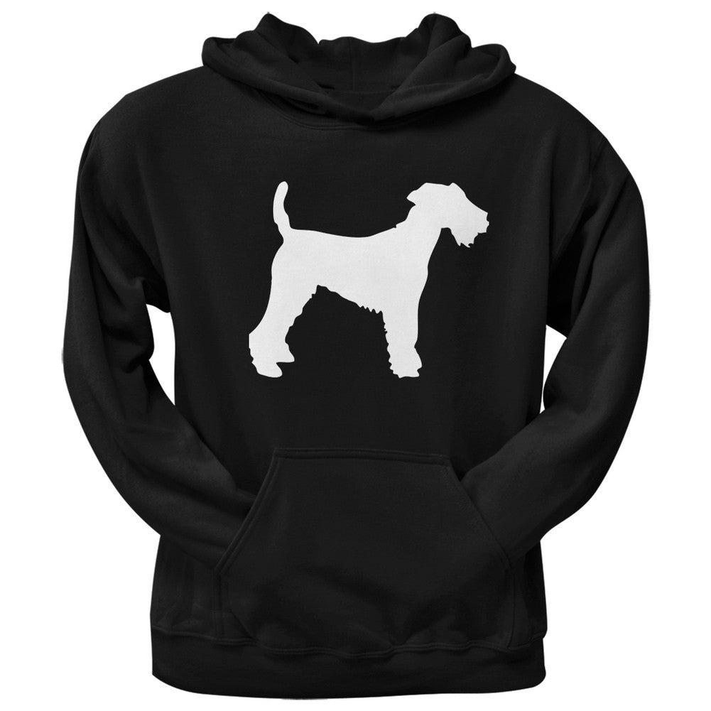 Welsh Terrier Silhouette Black Adult Pullover Hoodie Sweatshirts Old Glory   