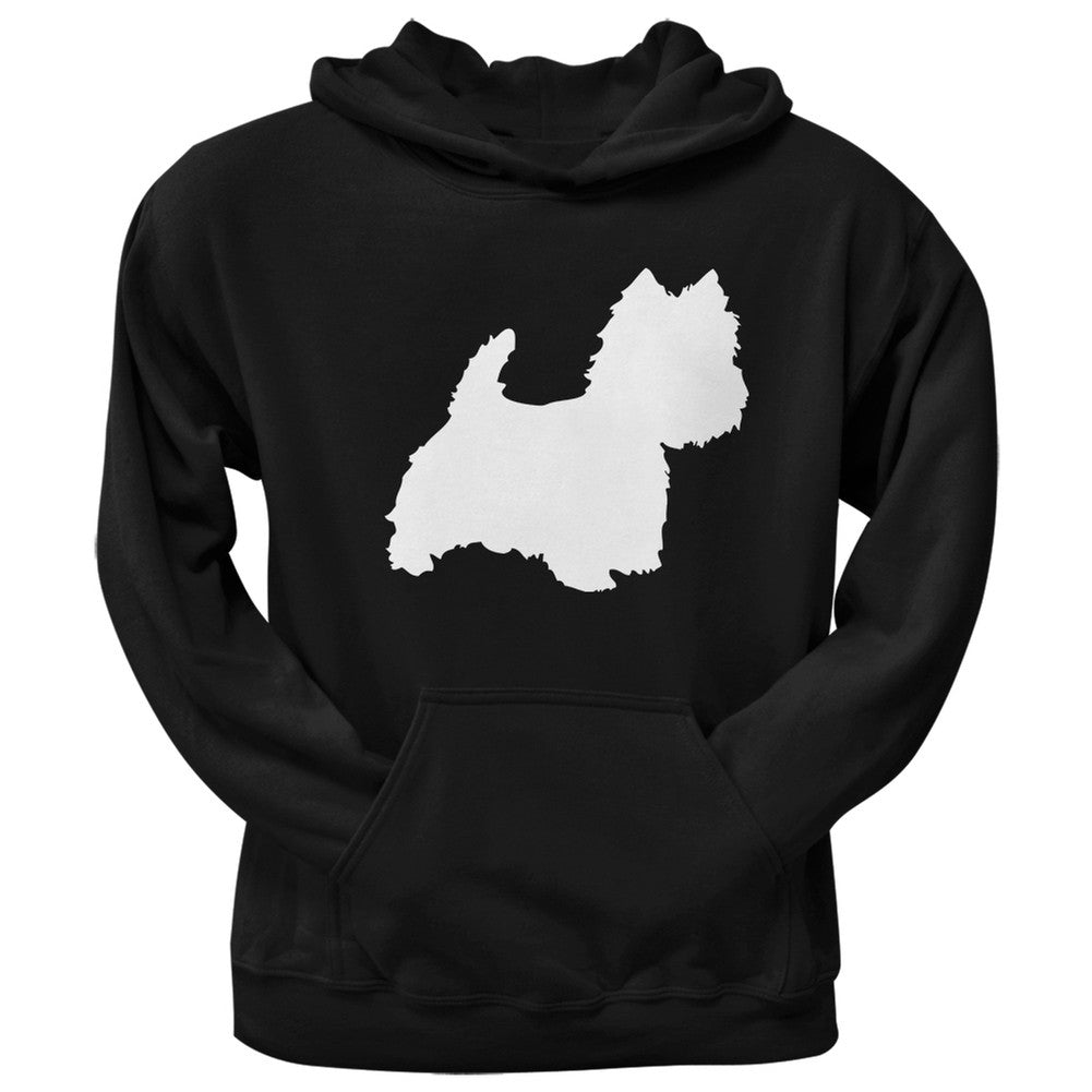 West Highland Terrier Silhouette Black Adult Pullover Hoodie Sweatshirts Old Glory   