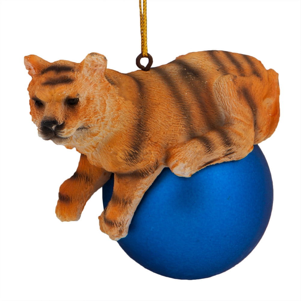 Tiger on Blue Ball Christmas Ornament Christmas Decorations Crt   