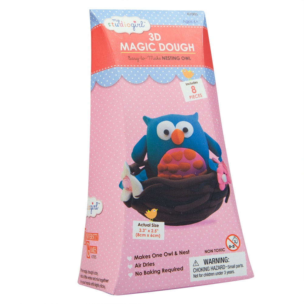 Nesting Owl 3D Magic Dough Modeling Kit Toys University Games   