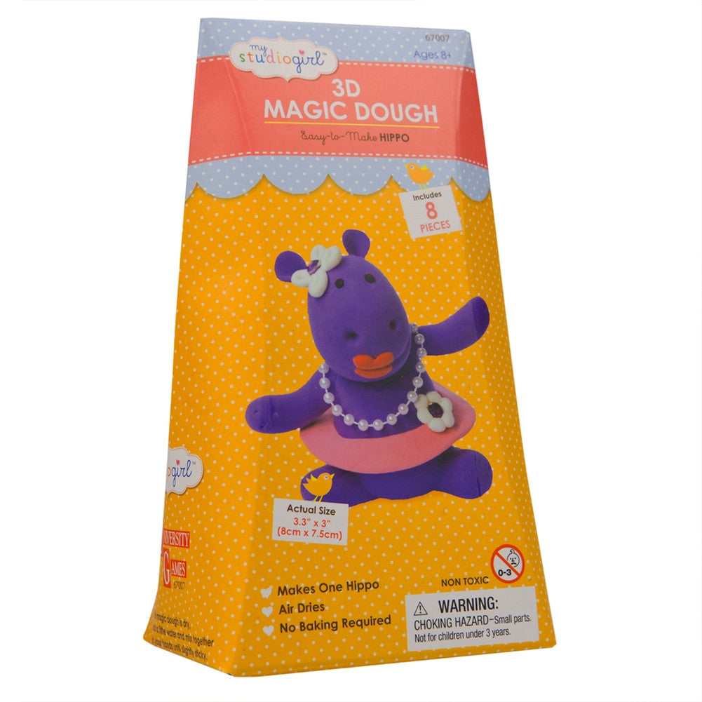 Hippo 3D Magic Dough Modeling Kit Toys University Games   