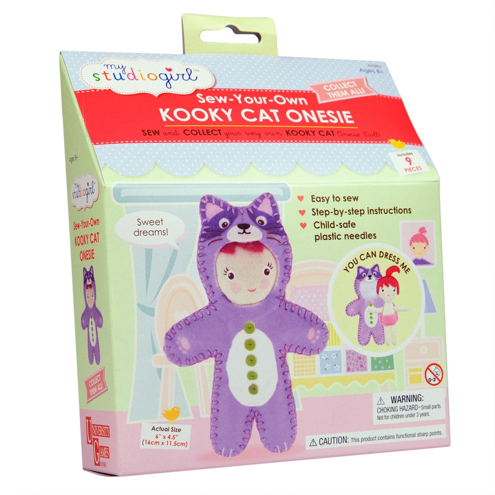 Kooky Cat Onesie Sewing Kit Toys University Games   