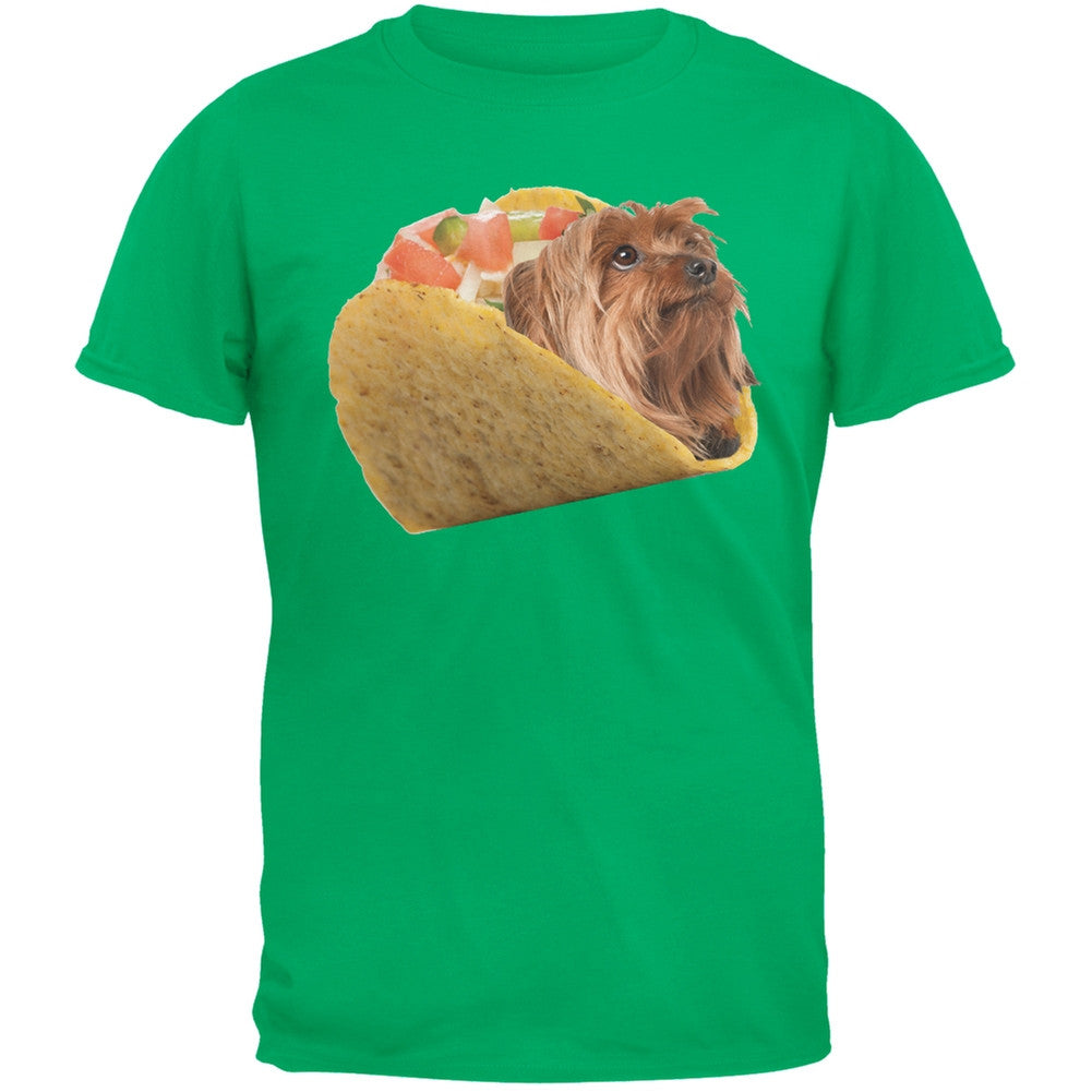 Taco Norfolk Terrier Green Adult T-Shirt Men's T-Shirts Old Glory   