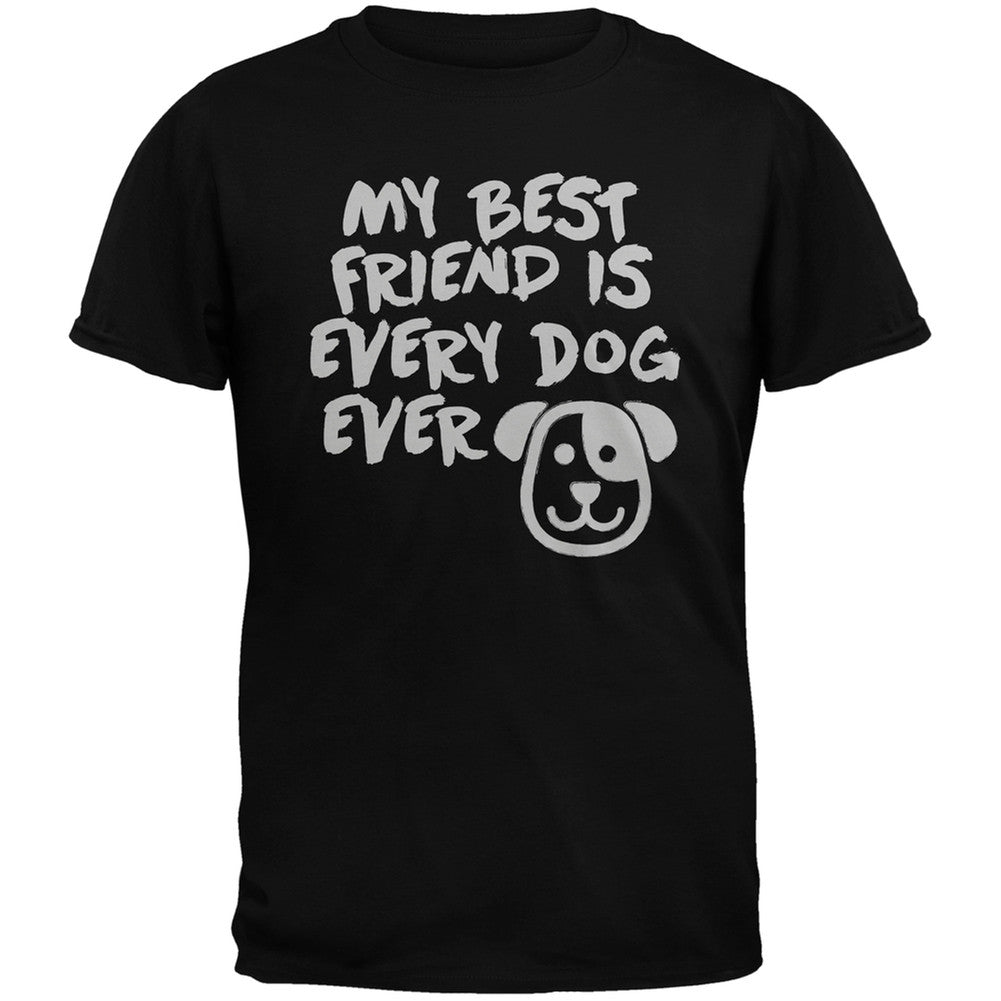 My Best Friend Is Every Dog Ever Black Youth T-Shirt Youth T-Shirts Old Glory   