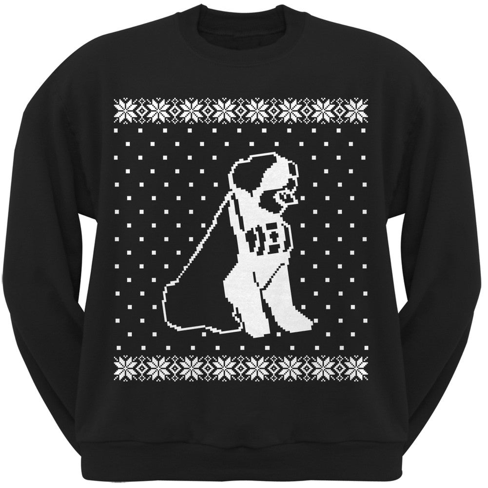 Big Saint Bernard Ugly Christmas Sweater Black Crew Neck Sweatshirt Sweatshirts Old Glory   