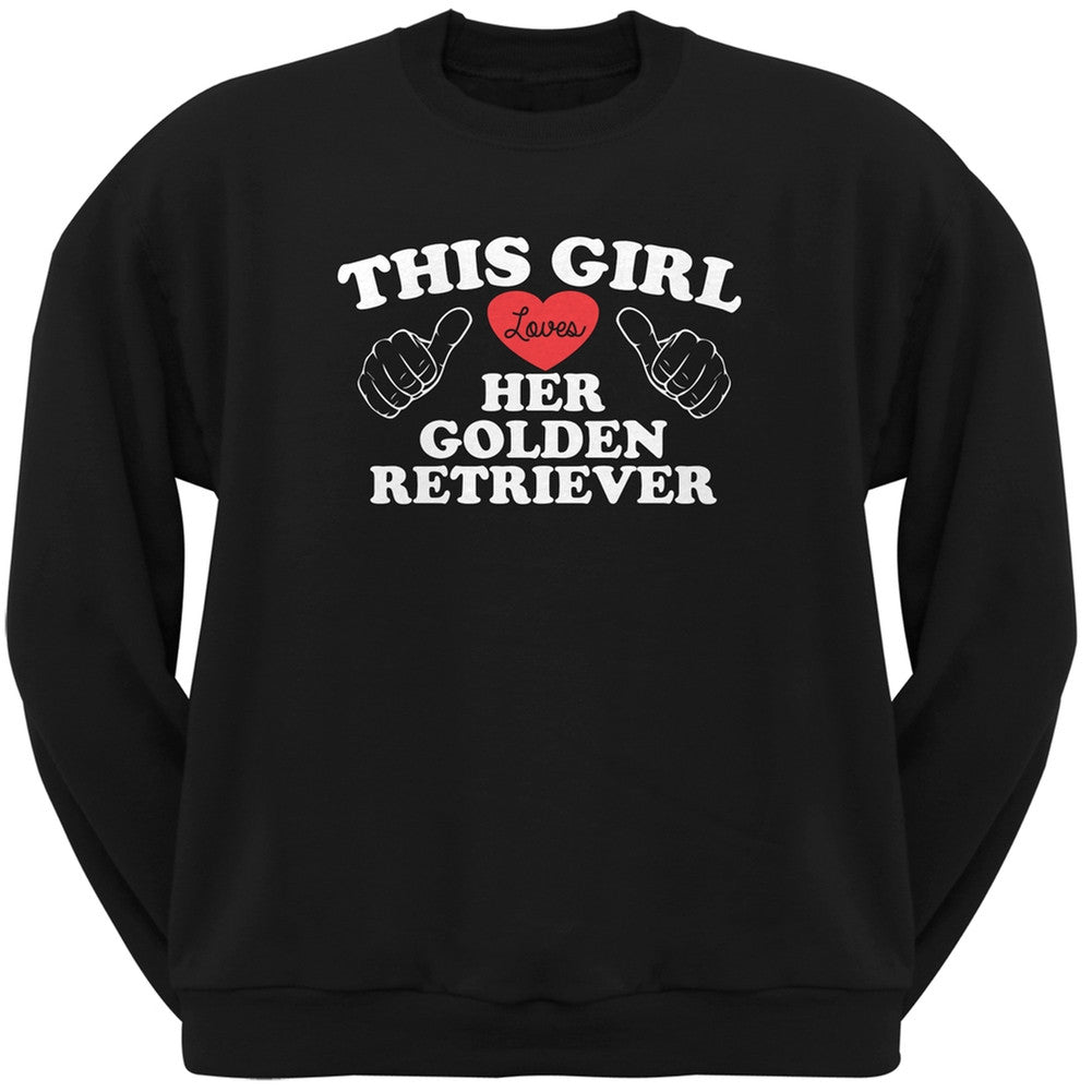 Valentine's Day - This Girl Loves Her Golden Retriever Adult Pullover Hoodie Sweatshirts Old Glory   