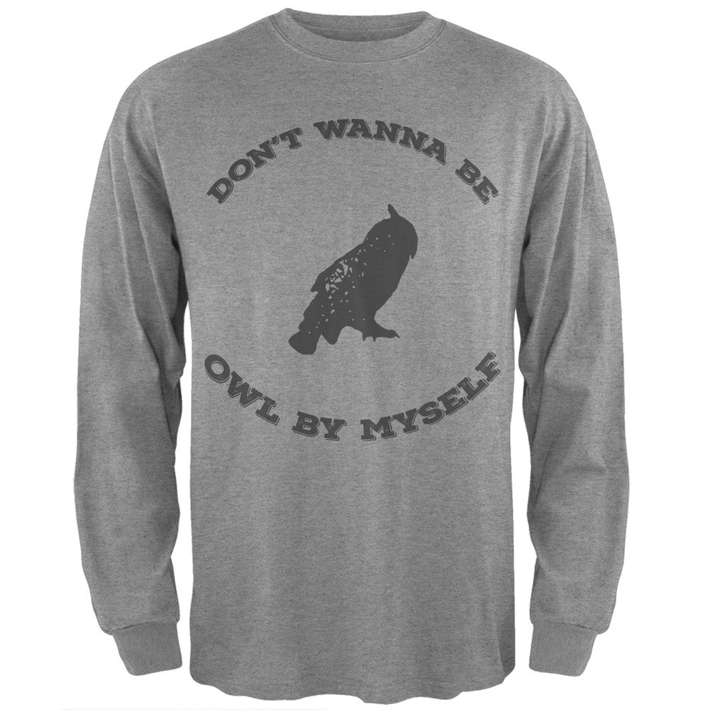 Valentine's Day - Paws - Don't Wanna be Owl by Myself Long Sleeve T-Shirt Men's Long Sleeves Old Glory   