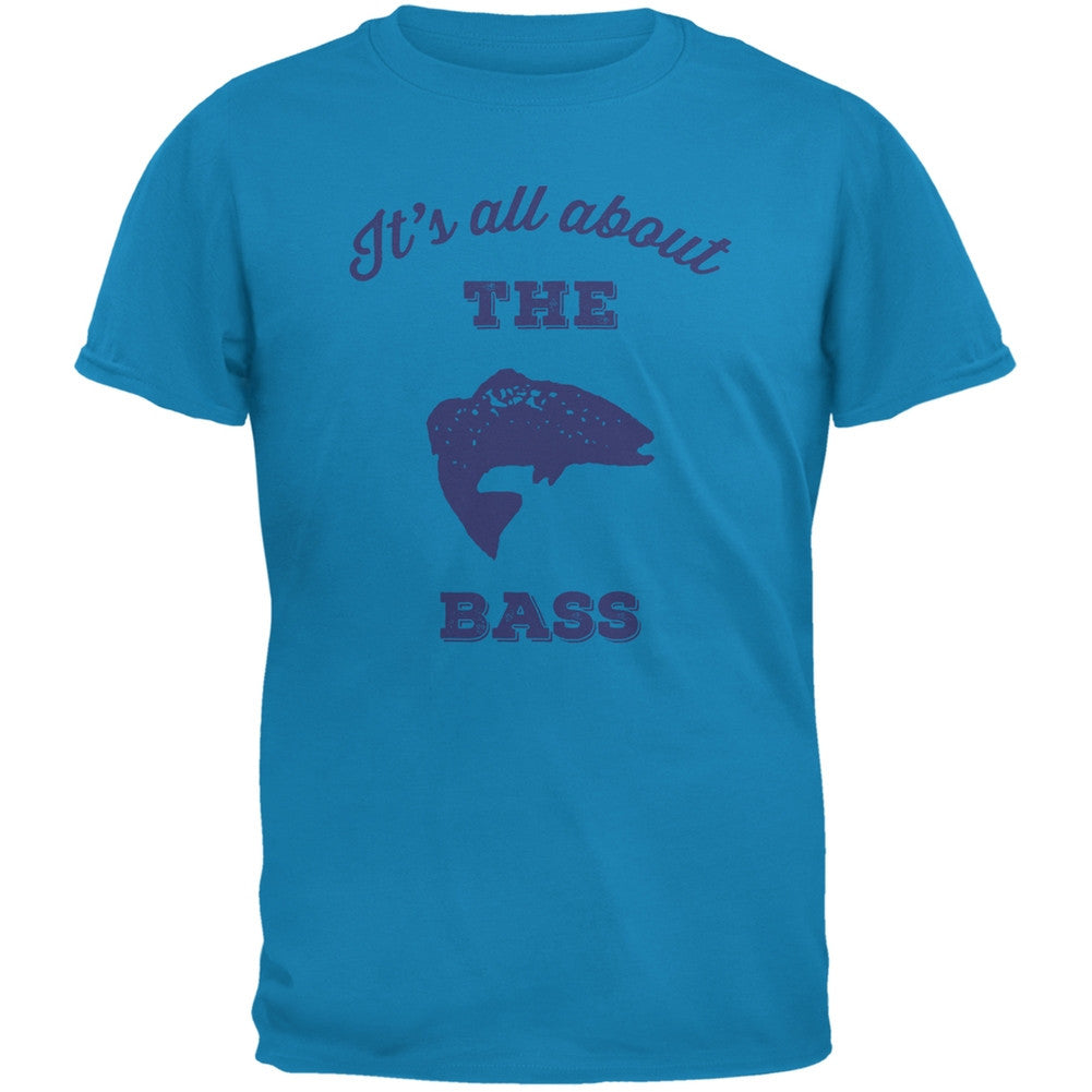 Paws - It's all about the Bass Blue Adult T-Shirt Men's T-Shirts Old Glory   