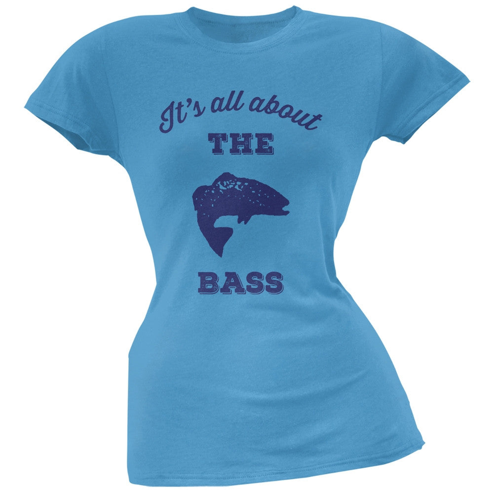 Paws - It's all about the Bass Blue Soft Juniors T-Shirt Juniors T-Shirts Old Glory   