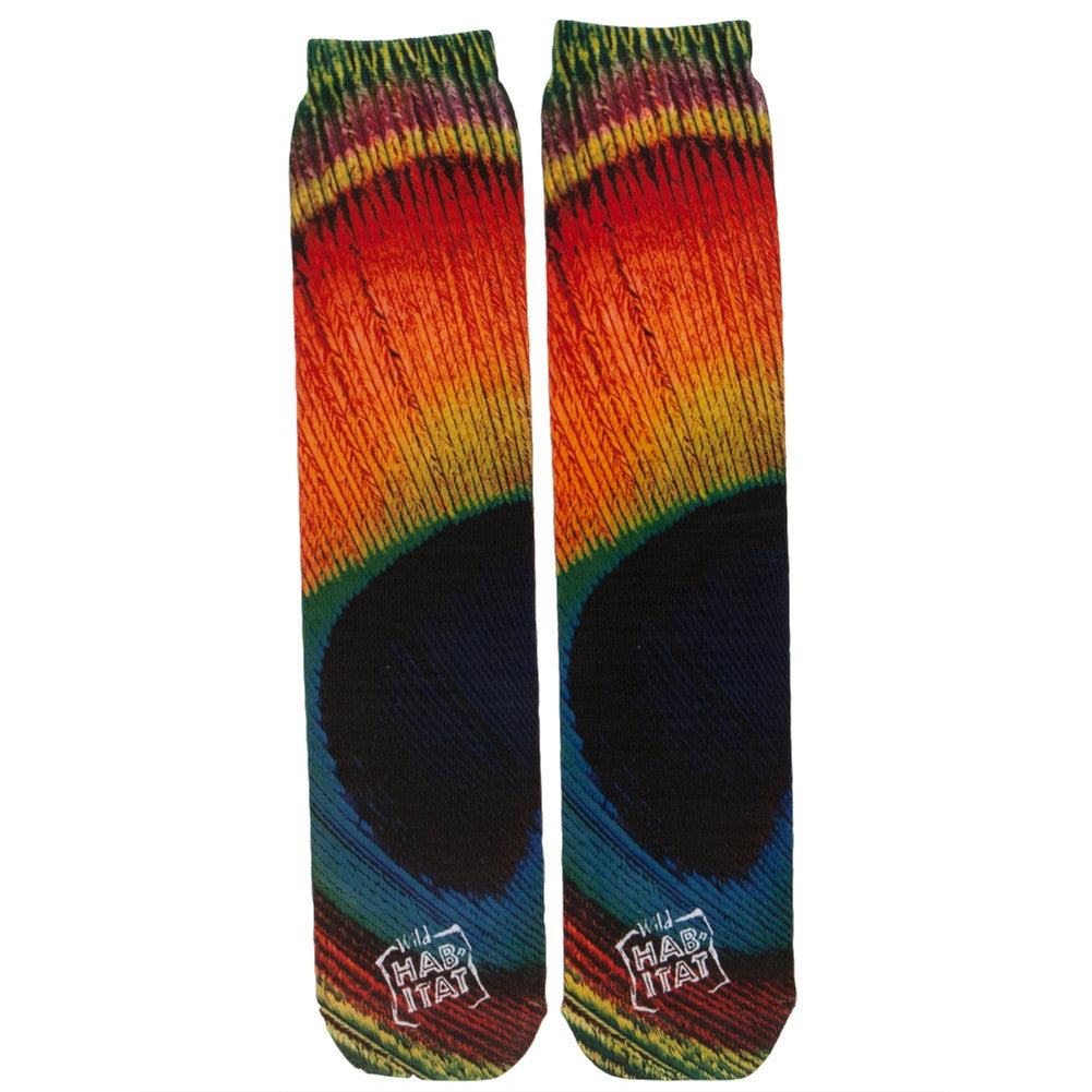 Peacock Pattern Sublimated Socks Socks Lin Manufacturing   