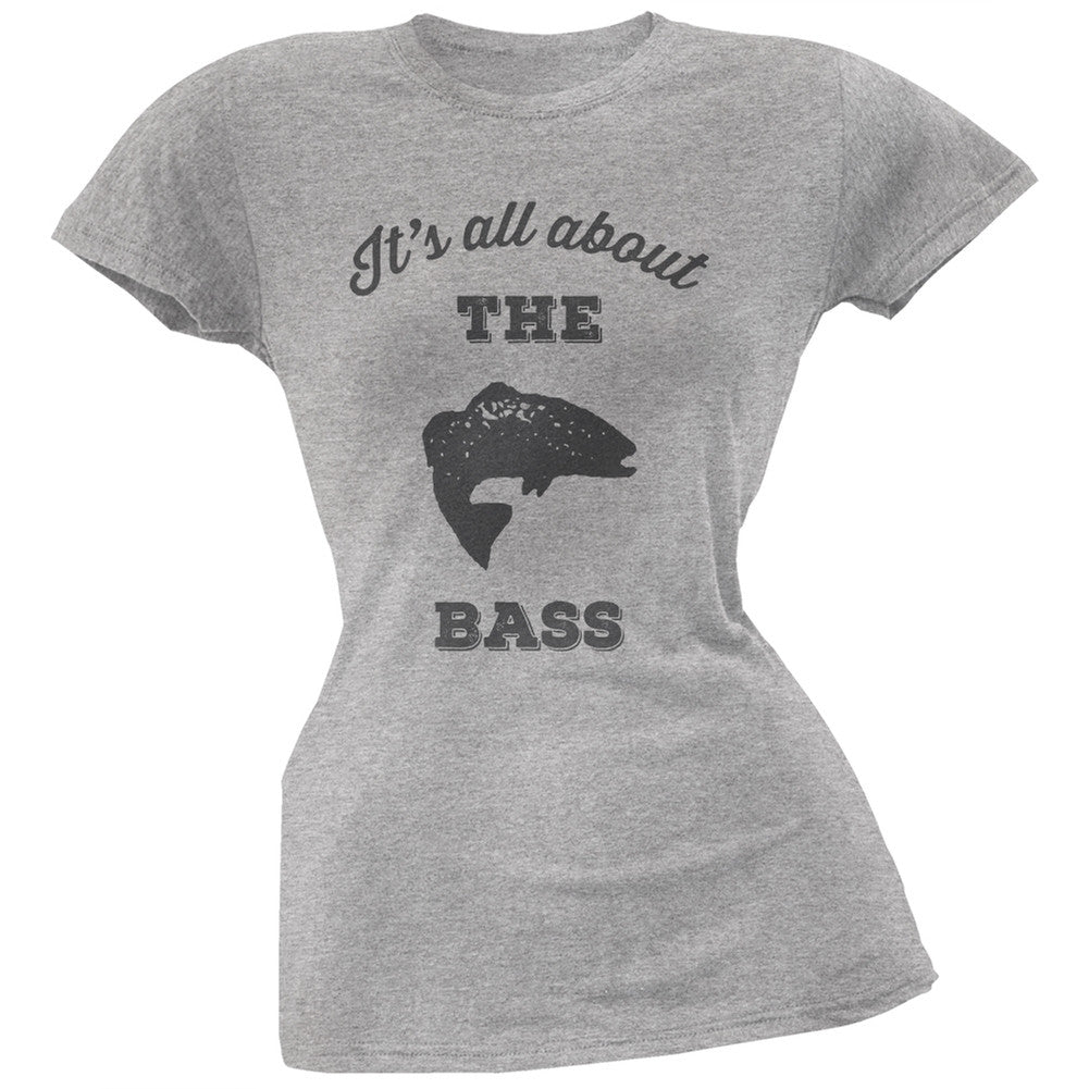 Paws - It's all about the Bass Heather Soft Juniors T-Shirt Juniors T-Shirts Old Glory   