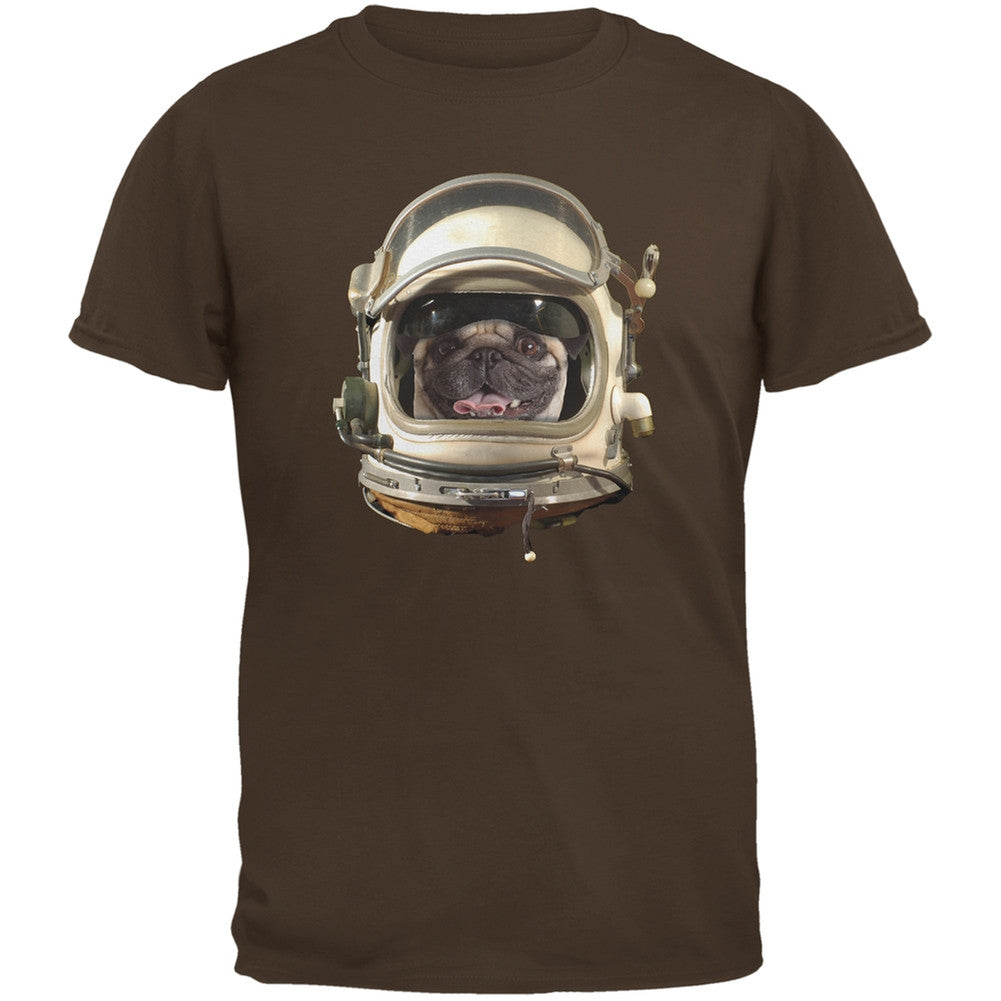 Astronaut Pug Black Youth T-Shirt Youth T-Shirts Old Glory   