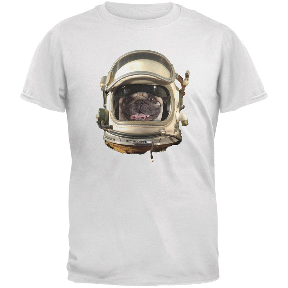 Astronaut Pug Dark Green Youth T-Shirt Youth T-Shirts Old Glory   