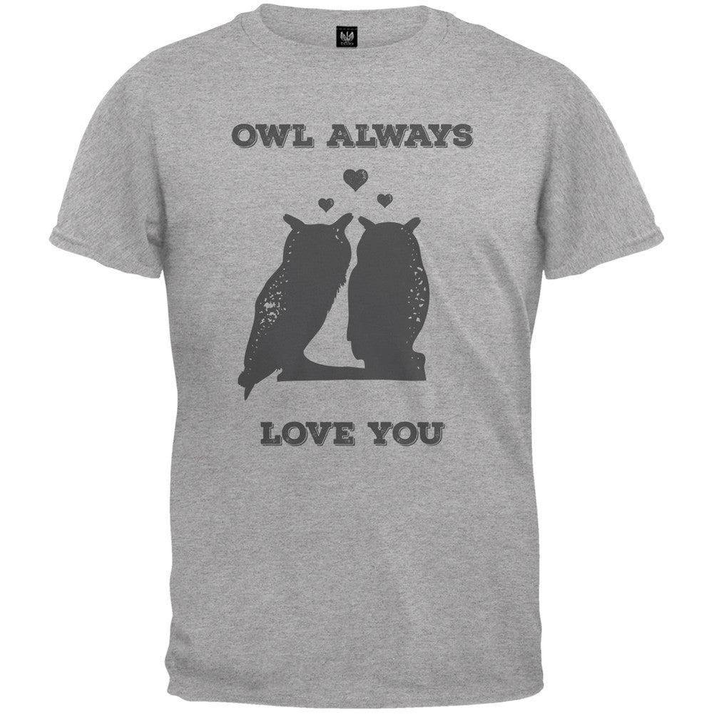 Valentine's Day - Paws - Owl Always Love You Heather Youth T-Shirt Youth T-Shirts Old Glory   