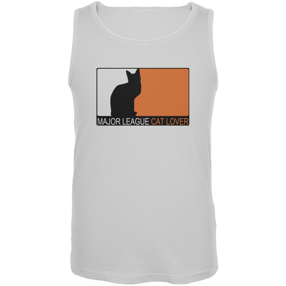 Major League Cat Lover White Adult Tank Top Tank Tops Old Glory   