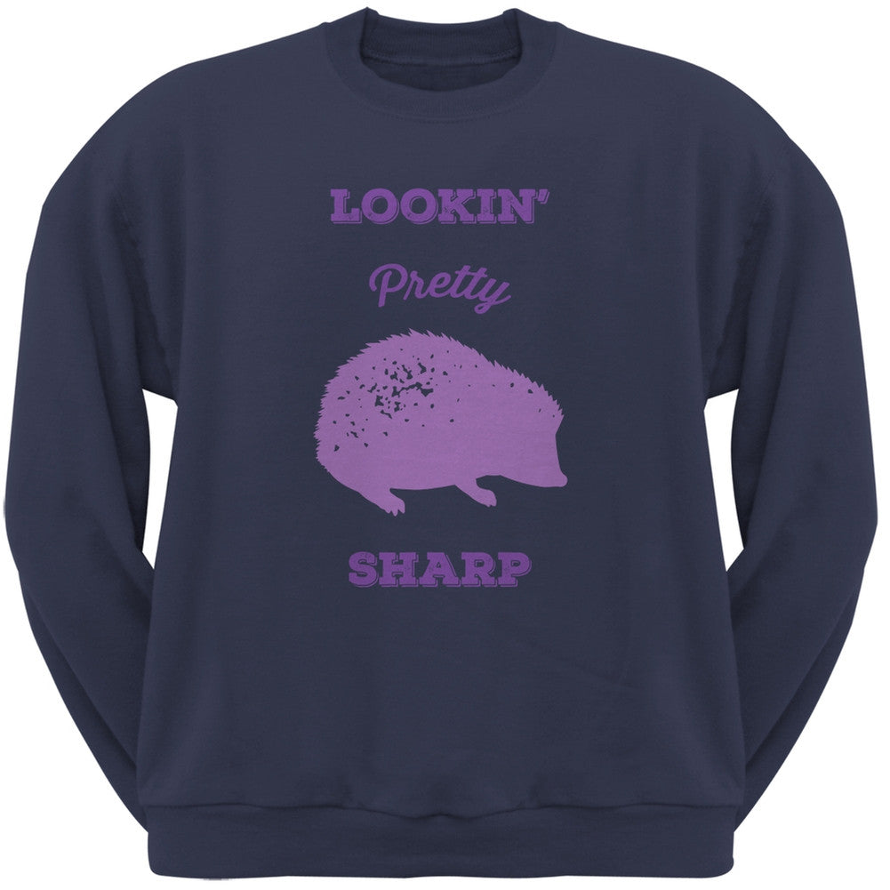 PAWS - Hedgehog Lookin' Pretty Sharp Heather Crew Neck Sweatshirt Sweatshirts Old Glory   