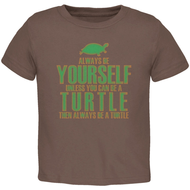 Always Be Yourself Turtle Black Toddler T-Shirt Toddler T-Shirts Old Glory   